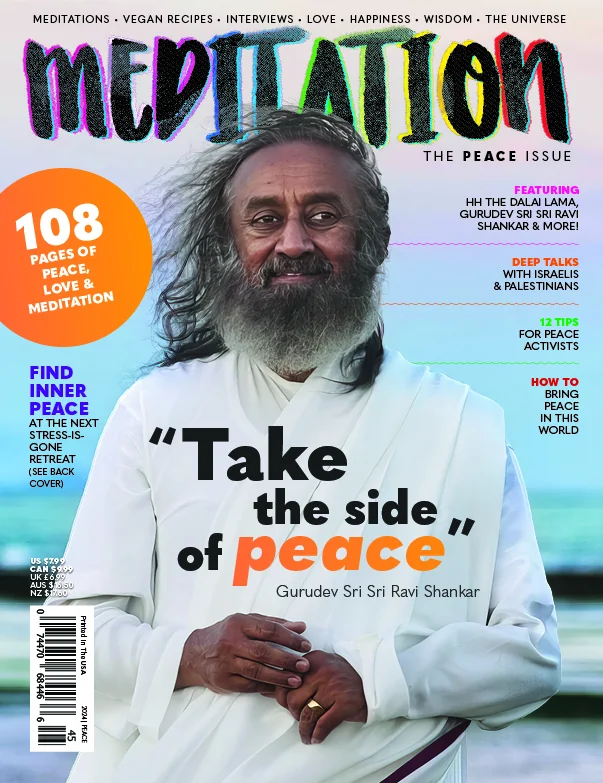 Meditation Magazine Gurudev Peace cover